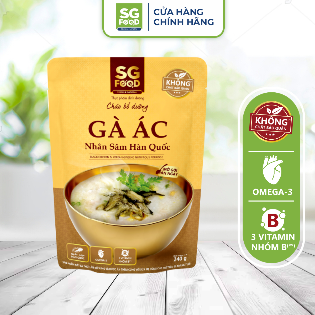 chao bo duong ga ac nhan sam 240g