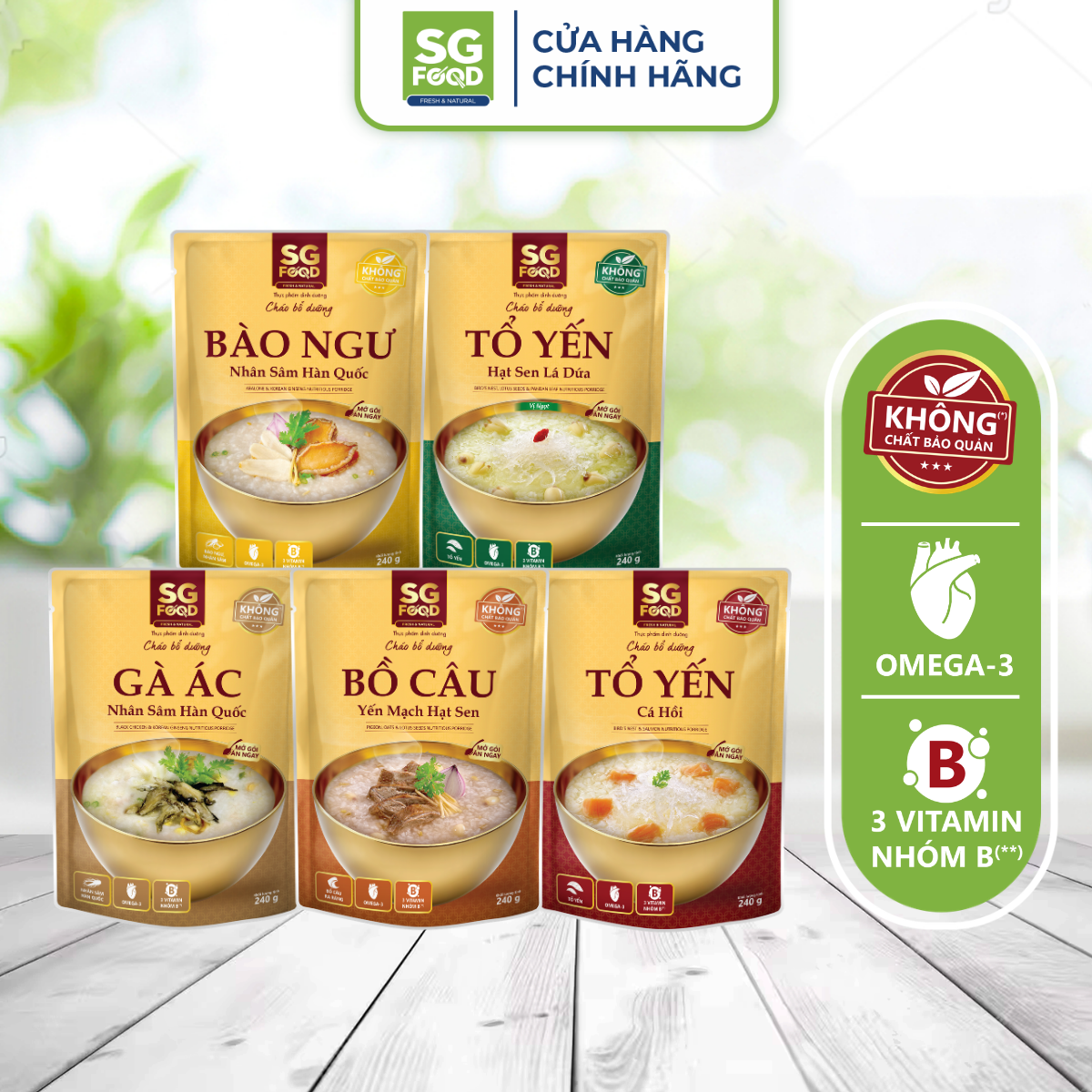 thung 30 goi chao bo duong to yen ca hoi ga ac nhan sam bo cau yen mach hat sen bao ngu nhan sam va hat sen la dua