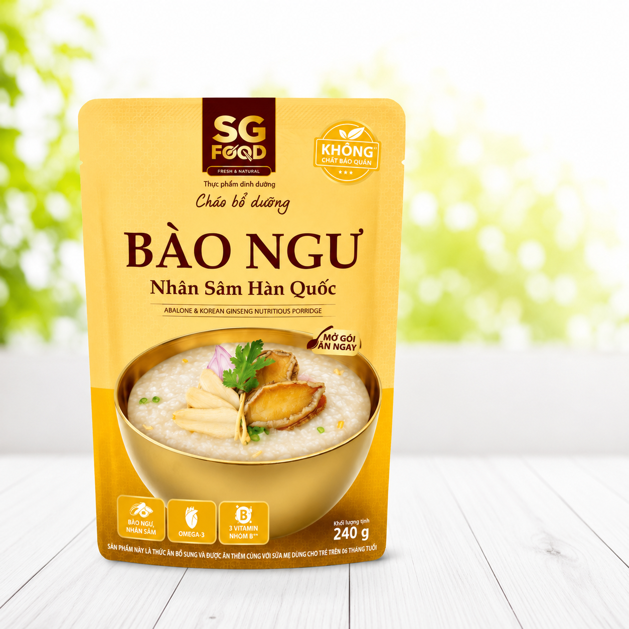 chao bo duong bao ngu nhan sam han quoc 240g