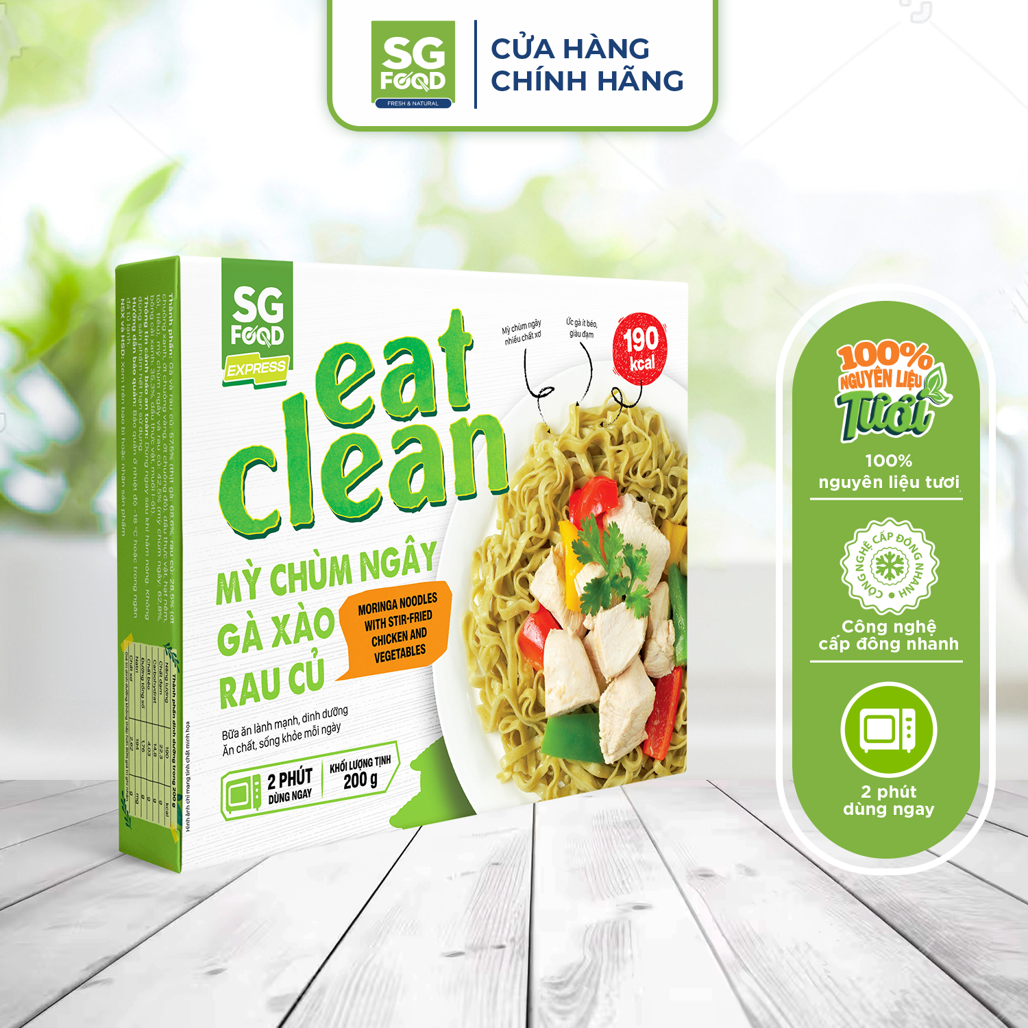 my chum ngay ga xao rau cu 200g eat clean