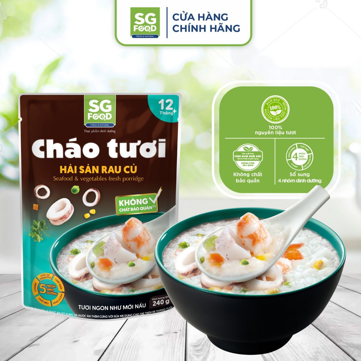 chao tuoi sgf hai san rau cu 240g