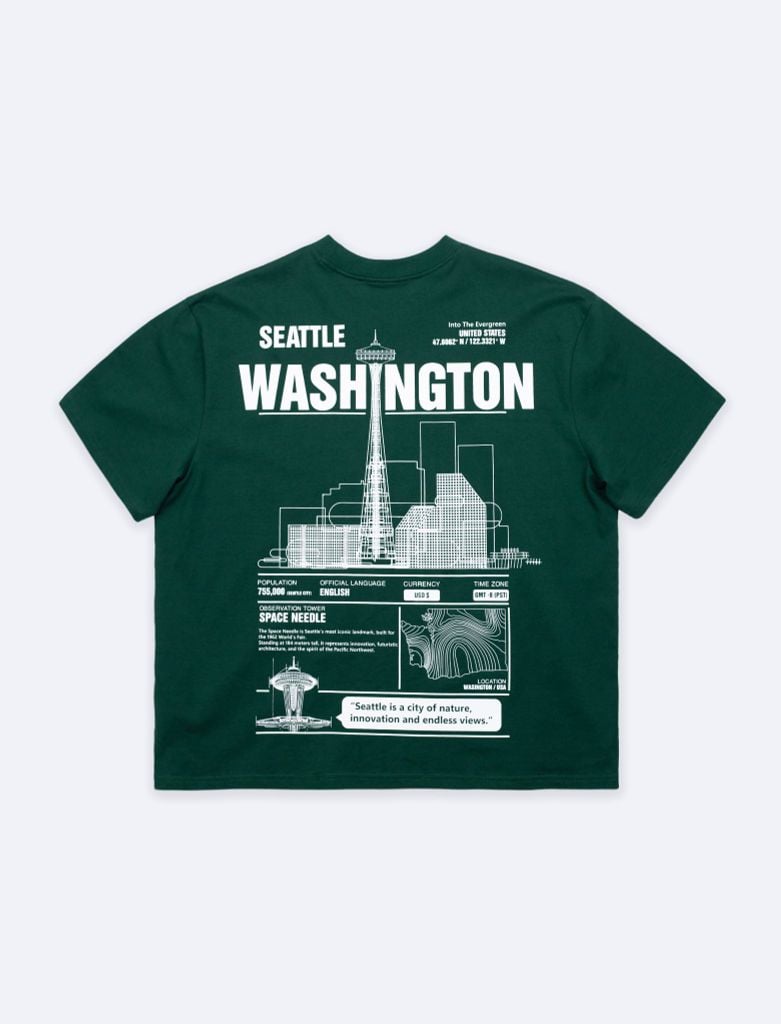 Áo thun nam Washington BF069 form Oversize Boxy