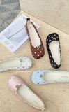  GIÀY BÚP BÊ NAGASHOES HỌA TIẾT CHẤM BI ĐÍNH NÚT NAB155 