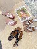  DÉP NAGASHOES QUAI KẸP PHỐI DÂY NGANG ĐÍNH KHÓA 5P NAD414 
