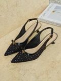  CAO GÓT NAGASHOES MŨI NHỌN VẢI LƯỚI ĐÍNH ĐÁ 4P NAC347 