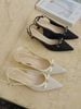  CAO GÓT NAGASHOES MŨI NHỌN VẢI LƯỚI ĐÍNH ĐÁ 4P NAC347 