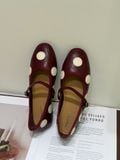  GIÀY BÚP BÊ NAGASHOES MŨI TRÒN QUAI NGANG CHẤM BI NAB168 