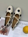  GIÀY BÚP BÊ NAGASHOES MŨI TRÒN QUAI NGANG CHẤM BI NAB168 