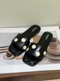  DÉP NAGASHOES MŨI VUÔNG QUAI NGANG CHẤM BI NAD422 