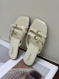  DÉP NAGASHOES MŨI VUÔNG HAI DÂY NGANG CÓ KHÓA NAD421 