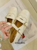  GIÀY BÚP BÊ NAGASHOES HAI QUAI MŨI VUÔNG VIỀN CHỈ 3P NAB150 