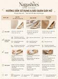  DÉP NAGASHOES MŨI VUÔNG QUAI NGANG CHẤM BI NAD422 