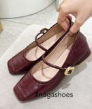  GIÀY BÚP BÊ NAGASHOES MŨI VUÔNG PHỐI KHÓA 3P NAB86 