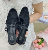  DÉP SỤC NAGASHOES VẢI REN LƯỚI THÊU HOA PHỐI DÂY NƠ 2P NAD360 
