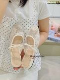  DÉP SỤC NAGASHOES VẢI REN LƯỚI THÊU HOA PHỐI DÂY NƠ 2P NAD360 