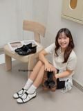  GIÀY BÚP BÊ NAGASHOES BALLET SNEAKER ĐÍNH NƠ QUAI DÁN 3P NAB116 