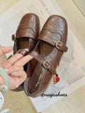  GIÀY BÚP BÊ NAGASHOES HAI QUAI MŨI VUÔNG VIỀN CHỈ 3P NAB150 