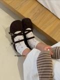  GIÀY BÚP BÊ NAGASHOES DA LỘN QUAI CHÉO ĐÍNH NƠ NAB138 