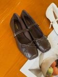  GIÀY BÚP BÊ NAGASHOES MŨI NHÚN ĐÍNH NƠ QUAI NGANG NAB134 