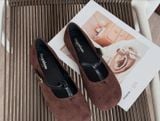  GIÀY BÚP BÊ NAGASHOES MŨI VUÔNG PHỐI DÂY QUAI GÚT NAB126 