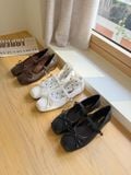  GIÀY BÚP BÊ NAGASHOES MŨI NHÚN ĐÍNH NƠ QUAI NGANG NAB134 