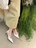  CAO GÓT NAGASHOES MŨI NHỌN KHOÉT CHỮ V ĐÍNH CƯỜM 4P NAC345 