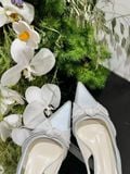  CAO GÓT NAGASHOES MŨI NHỌN PHỐI QUAI LỤA & DÂY ĐÁ 4P NAC344 