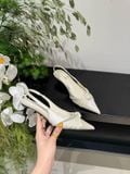  CAO GÓT NAGASHOES MŨI NHỌN PHỐI QUAI LỤA & DÂY ĐÁ 4P NAC344 