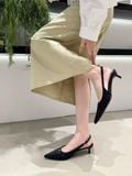  CAO GÓT NAGASHOES MŨI NHỌN KHOÉT CHỮ V ĐÍNH CƯỜM 4P NAC345 