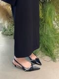  CAO GÓT NAGASHOES MŨI NHỌN PHỐI QUAI LỤA & DÂY ĐÁ 4P NAC344 