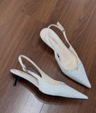  CAO GÓT NAGASHOES MŨI NHỌN KHOÉT CHỮ V ĐÍNH CƯỜM 4P NAC345 