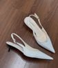  CAO GÓT NAGASHOES MŨI NHỌN KHOÉT CHỮ V ĐÍNH CƯỜM 4P NAC345 