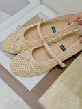  GIÀY BÚP BÊ NAGASHOES VẢI LƯỚI VIỀN DA ĐÍNH NƠ NAB161 