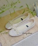  GIÀY BÚP BÊ NAGASHOES TRẦN Ô ĐÍNH NƠ PHỐI NGỌC NAB146 