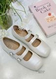  GIÀY BÚP BÊ NAGASHOES HAI QUAI NHẤN CHỈ MŨI GIÀY NAB119 