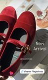  GIÀY BÚP BÊ NAGASHOES MŨI TRÒN 2 QUAI PHỐI KHÓA NAB129 