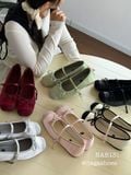  GIÀY BÚP BÊ NAGASHOES QUAI NGANG ĐÍNH NƠ NAB131 