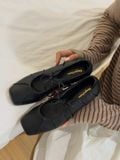  GIÀY BÚP BÊ NAGASHOES DA MỀM NẾP GẤP THẮT DÂY NAB132 