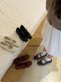  GIÀY BÚP BÊ NAGASHOES DA MỀM NẾP GẤP THẮT DÂY NAB132 