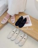  GIÀY BÚP BÊ NAGASHOES VẢI REN CHẤM BỊ ĐÍNH NƠ NAB137 