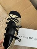 GIÀY BÚP BÊ NAGASHOES DA LỘN QUAI CHÉO ĐÍNH NƠ NAB138 