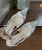  CAO GÓT NAGASHOES MŨI NHỌN PHỐI QUAI LỤA & DÂY ĐÁ 4P NAC344 