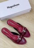  DÉP NAGASHOES MŨI NHỌN QUAI ĐÍNH NƠ PHỤ KIỆN BẠC 4P NAD384 