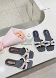  DÉP NAGASHOES ĐẾ BỆT QUAI VẢI PHỐI KHÓA VÀNG NAD391 
