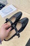 DÉP SỤC NAGASHOES MŨI TRÒN QUAI NGANG VIỀN ĐÍNH ĐÁ NAD413 