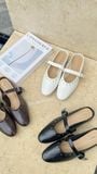  DÉP SỤC NAGASHOES MŨI TRÒN QUAI NGANG VIỀN ĐÍNH ĐÁ NAD413 
