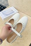  DÉP SỤC NAGASHOES MŨI TRÒN QUAI NGANG VIỀN ĐÍNH ĐÁ NAD413 