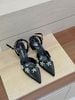  CAO GÓT NAGASHOES MŨI NHỌN ĐÍNH HỌA TIẾT HOA 7P NAC349 