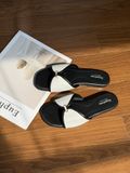  DÉP NAGASHOES MŨI TRÒN QUAI VẢI VIỀN DA NAD406 