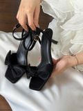  CAO GÓT NAGASHOES MŨI VUÔNG QUAI THẮT NƠ 7P NAC342 